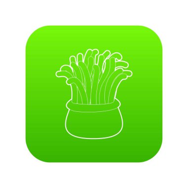 Mercan simge yeşil vektör