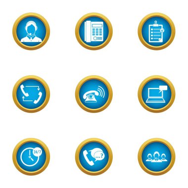 Yardım simgeleri cabukşalterli, düz stil oluşturma