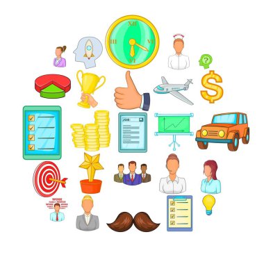 İş insanlar simgeler kümesi, basit tarzı