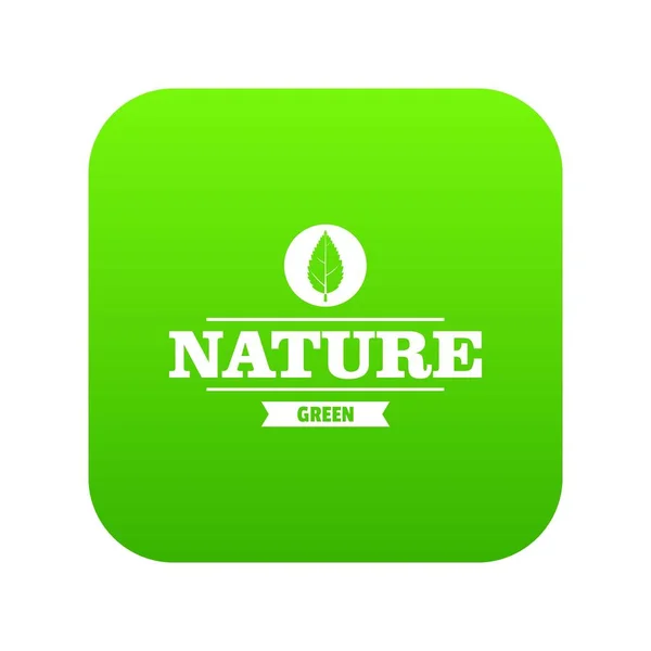 Eco greens icon grüner Vektor — Stockvektor