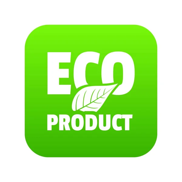 Bio prodotto icona vettoriale verde — Vettoriale Stock