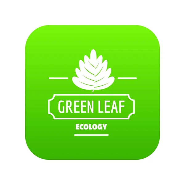 Eco folha ícone vetor verde —  Vetores de Stock