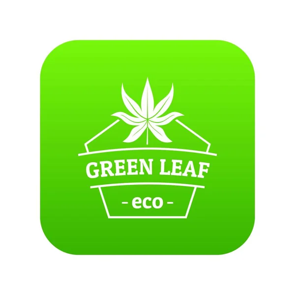 Eco food icon grüner Vektor — Stockvektor