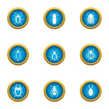 Hiçlik Icons set, düz stil