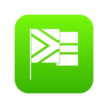 Afrika bayrak simgesi yeşil vektör