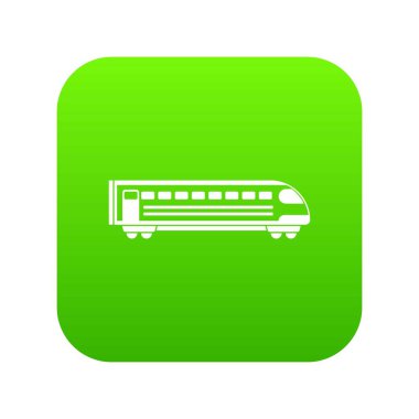 Tren simgesi dijital yeşil