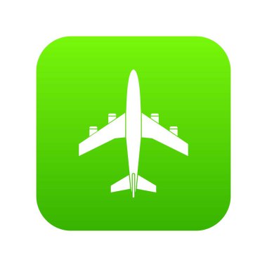 Uçak simgesi dijital yeşil