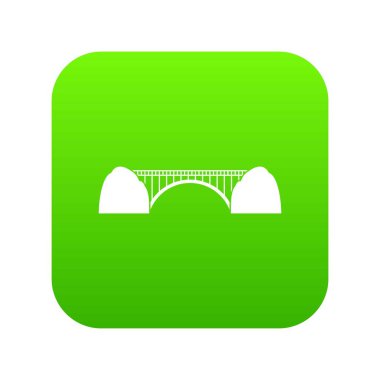 Köprü yeşil simge vektör