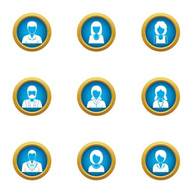 Konu simgeler ayarla, stil düz