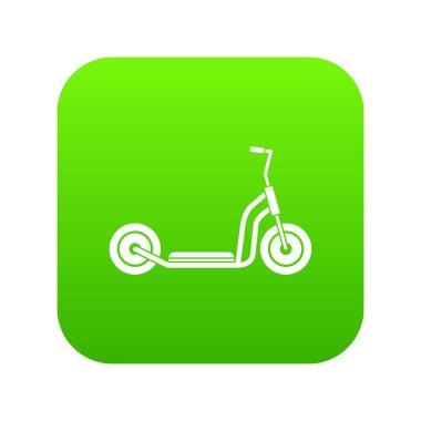 Tekme scooter simgesi dijital yeşil