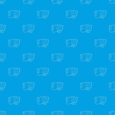 Kişisel bilgisayar desen vektör kesintisiz mavi ekranda hata tekrar herhangi bir kullanım için