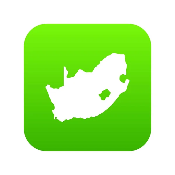 Carte africaine icône vecteur vert — Image vectorielle