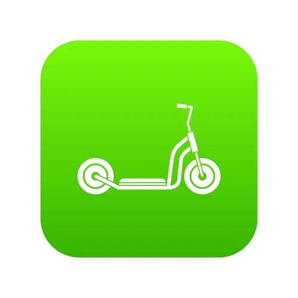 Kop skútr ikonu digitální zelená — Stockový vektor