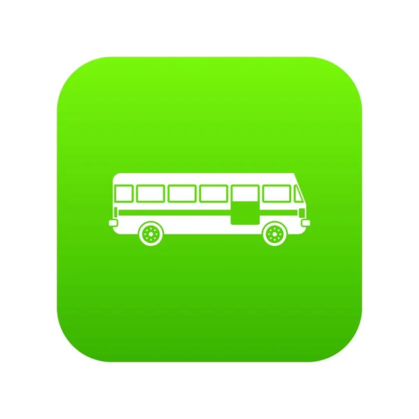 バスのアイコン デジタル グリーン — ストックベクタ