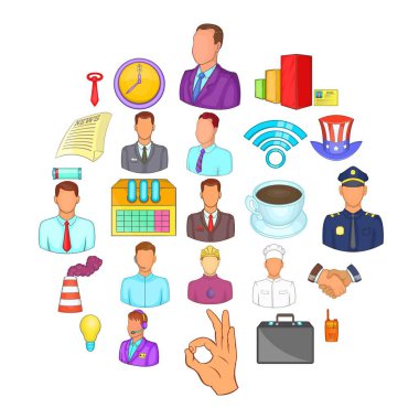 Offshore Icons set, karikatür tarzı