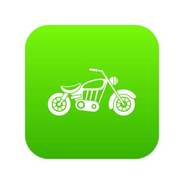 Motosiklet simgesi dijital yeşil