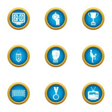 Hakem Icons set, düz stil