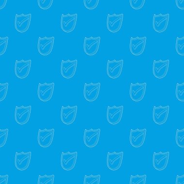 Yeşil kene desen vektör kesintisiz mavi kalkan