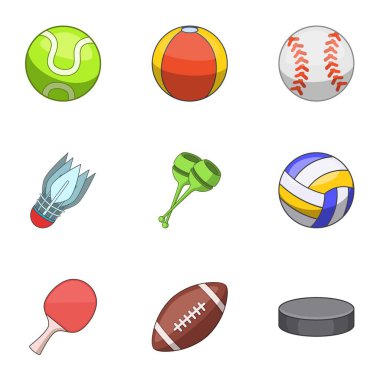 Küre Icons set, karikatür tarzı