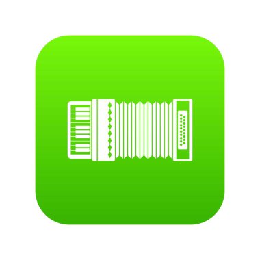 Akordeon simgesi dijital yeşil