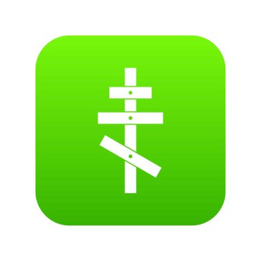 Ortodoks çapraz simgesi dijital yeşil