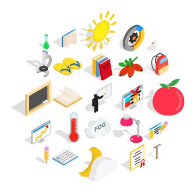 Dönemi simgeler kümesi, izometrik stili