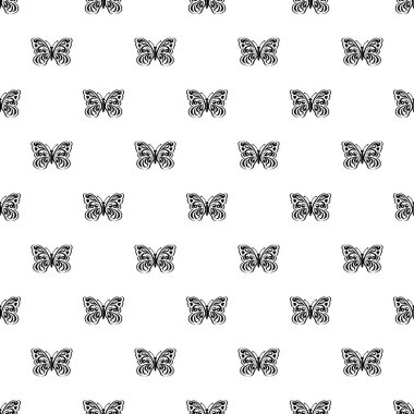 Kanatları simgesini soyut desenlendirme ile kelebek