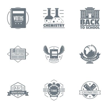 Kimya okul logo koymak, basit tarzı