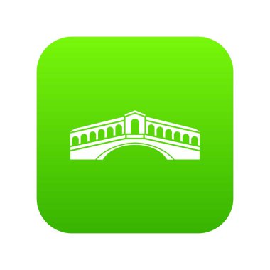 Venedik köprü simgesi dijital yeşil