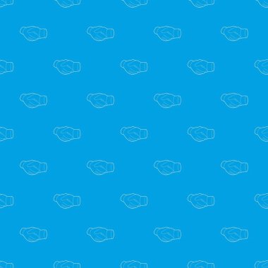 El sıkışma desen vektör kesintisiz mavi