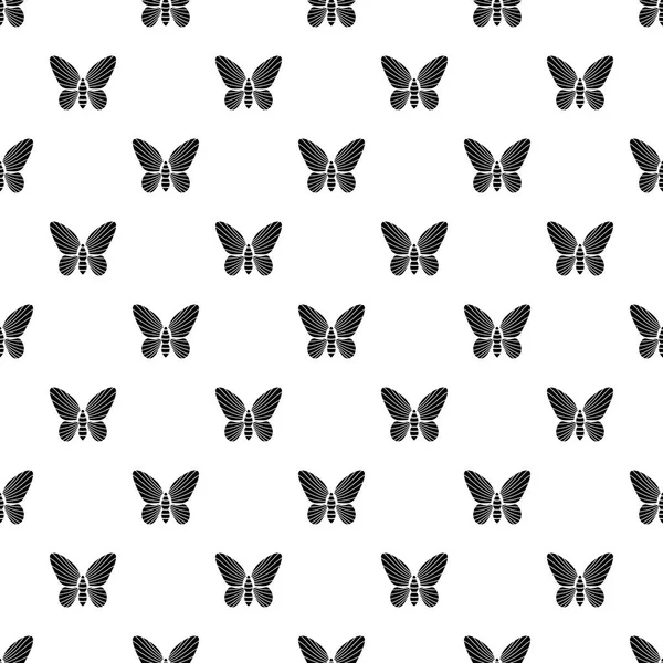 Papillon avec motif rayé sur l'icône des ailes — Image vectorielle