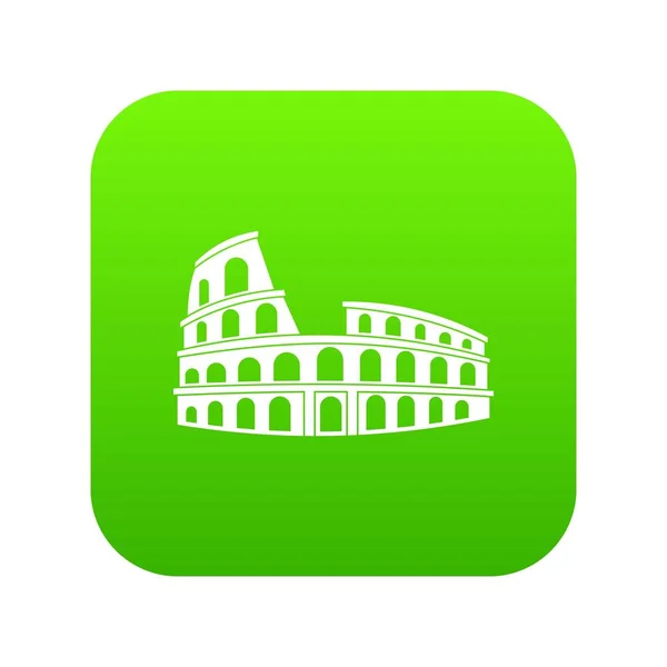 罗马竞技场图标数字绿色 — 图库矢量图片