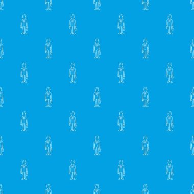 Evrak Çantası'nı desen vektör kesintisiz mavi ile işadamı