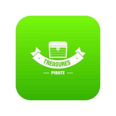 Hazine yeşil simge vektör