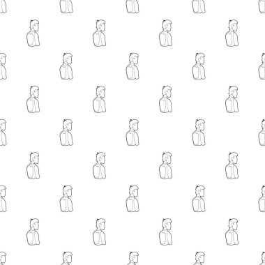 Bir çocuk şaka simgesi arkasında, anahat stili kirli