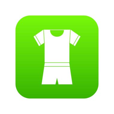 Spor gömlek ve şort simgesi dijital yeşil