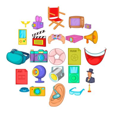 Sinema simgeler kümesi, karikatür tarzı için makine