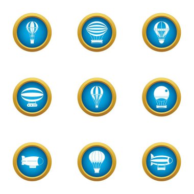 Yukarı hava simgeleri kümesinde tarzı düz