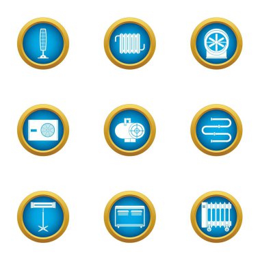 Isı batarya kutsal kişilerin resmi koymak, düz stil