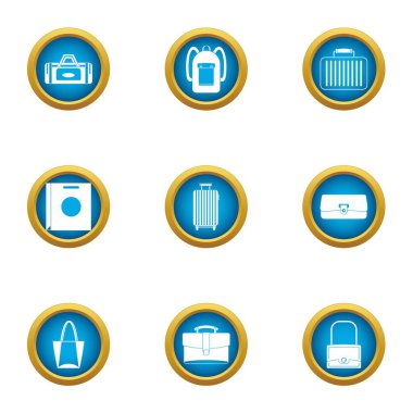 Çekmece Icons set, düz stil