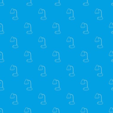 Masa lambası desen vektör kesintisiz mavi