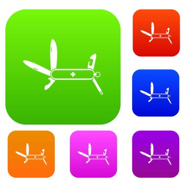 İsviçre çok amaçlı bıçak koleksiyonu ayarla