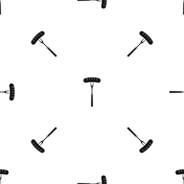 Sosis barbekü çatalı desen sorunsuz siyah