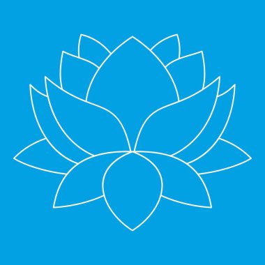 Lotus çiçek simgesi, anahat stili