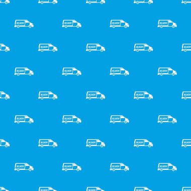 Teslimat kamyonu desen kesintisiz mavi