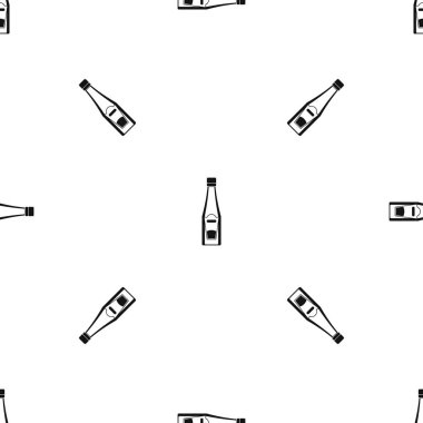 Şişe ketçap desen sorunsuz siyah