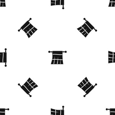 Sorunsuz siyah desen bir askı havluya