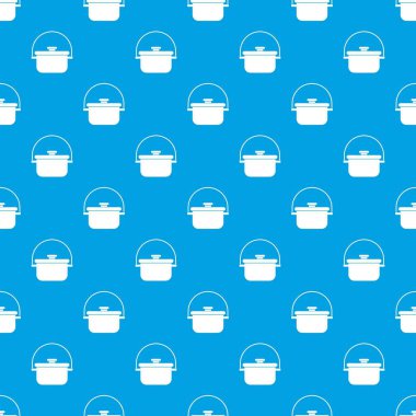 Pişirme kazanı desen kesintisiz mavi