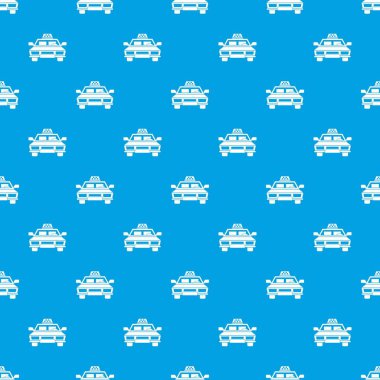 Taksi araba desen kesintisiz mavi