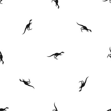 Velyciraptor desen sorunsuz siyah